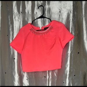 BLVD Vibrant Pink Crop Top